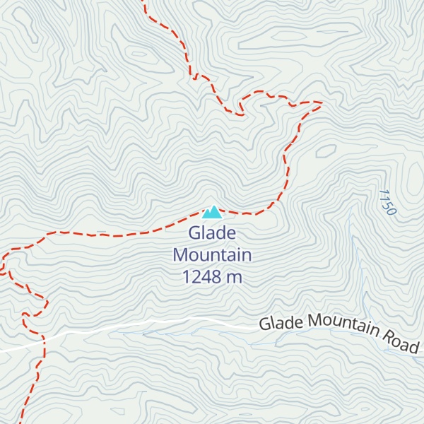 Map of Glade Mountain