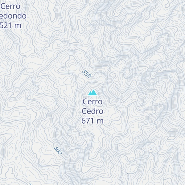 Map of Cerro Cedro