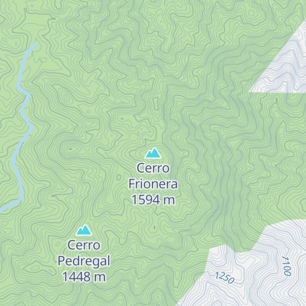Map of Cerro Frionera