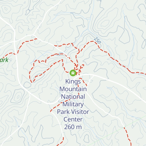 Map of Kings Mountain National Military Park Visitor Center