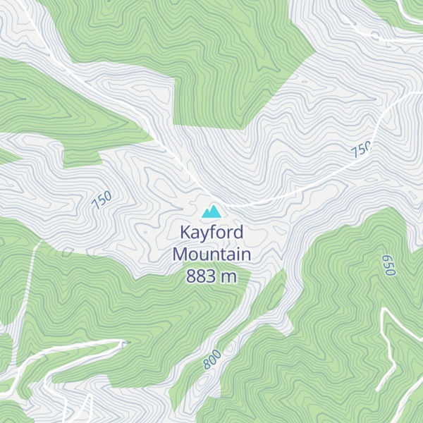 Map of Kayford Mountain