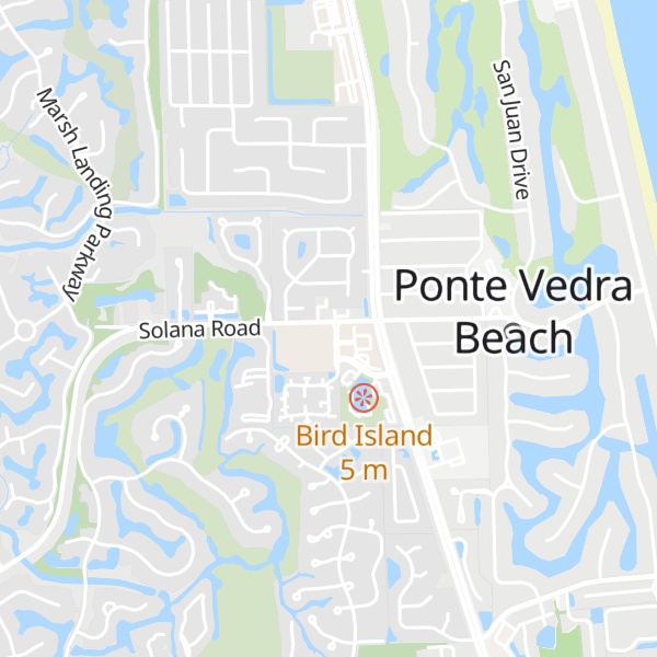 Map of Ponte Vedra Beach Visitors Center