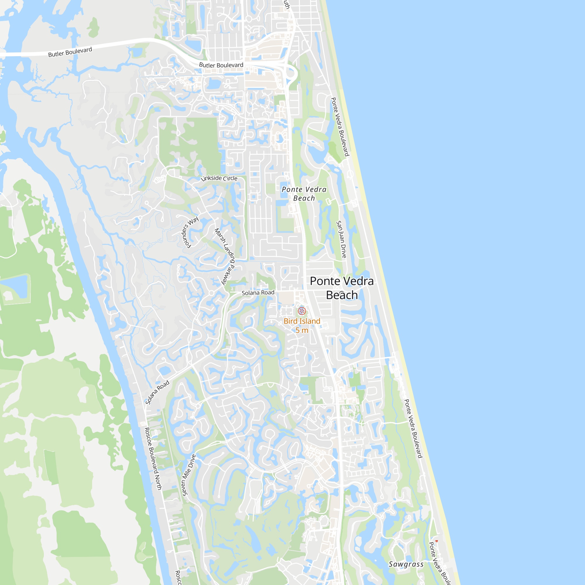 Ponte Vedra Beach Visitors Center map