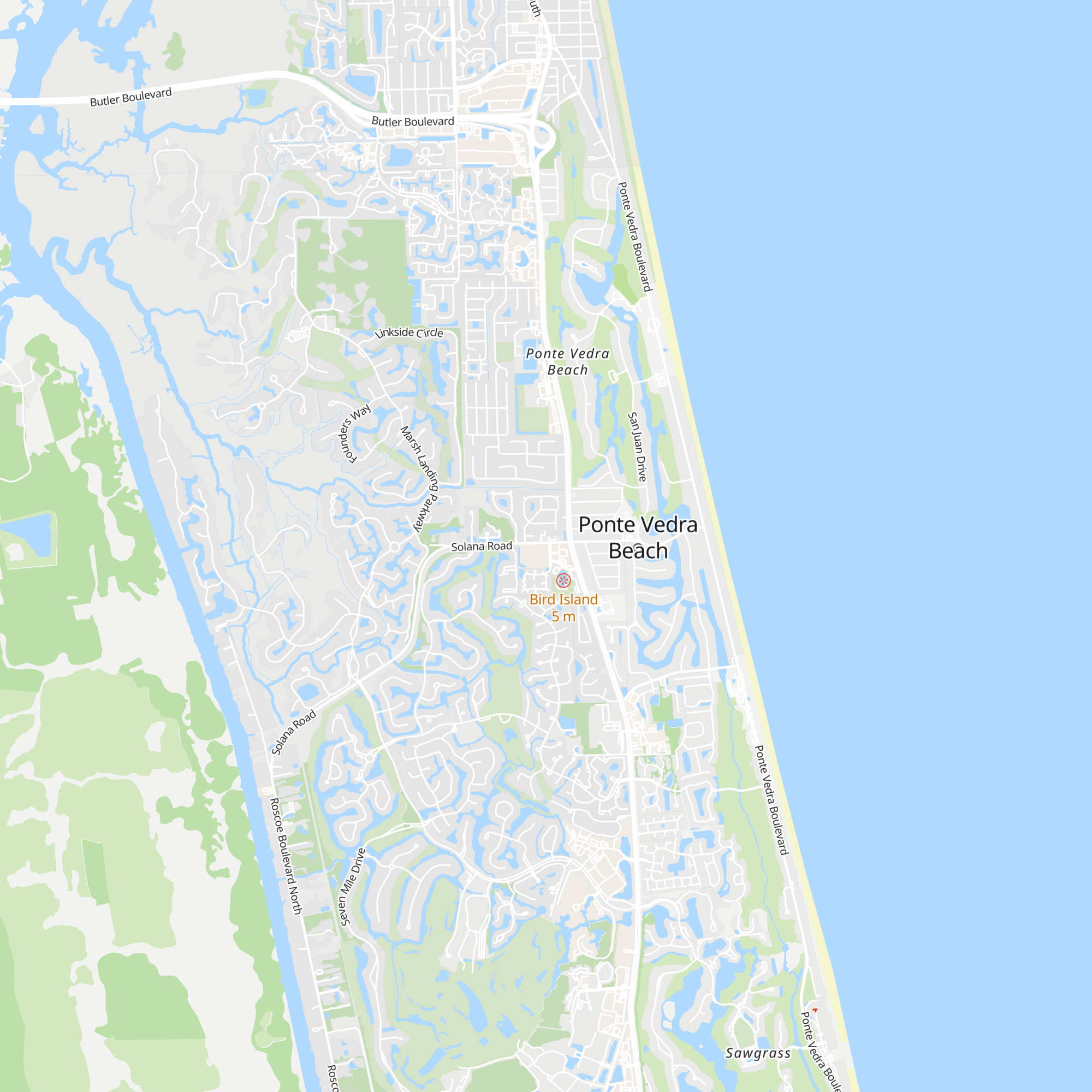 Ponte Vedra Beach Visitors Center map