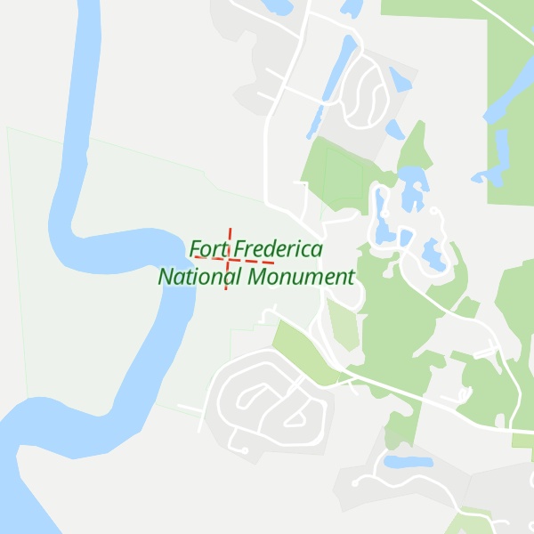 Map of Fort Frederica Visitor Center