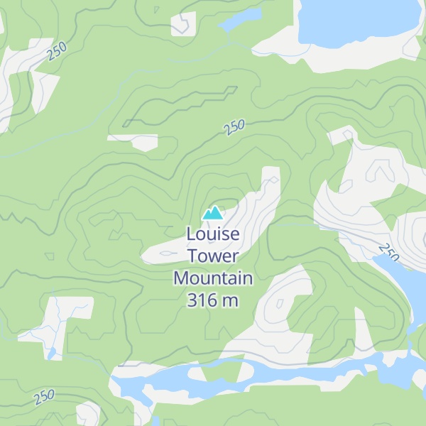 Map of Louise Tower Mountain