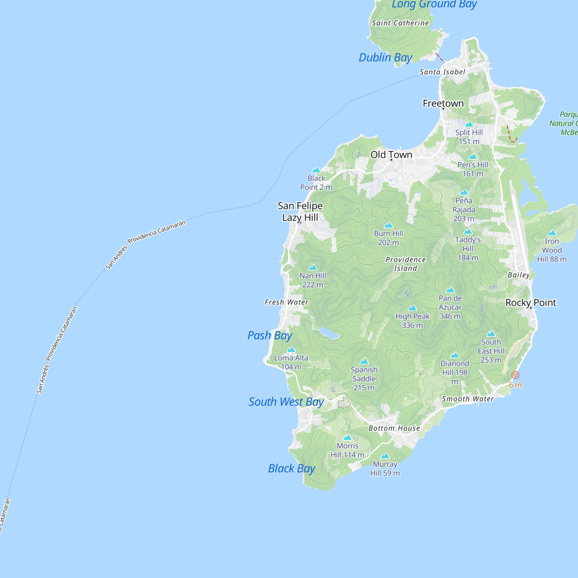 Cabanas Augua Dulce map
