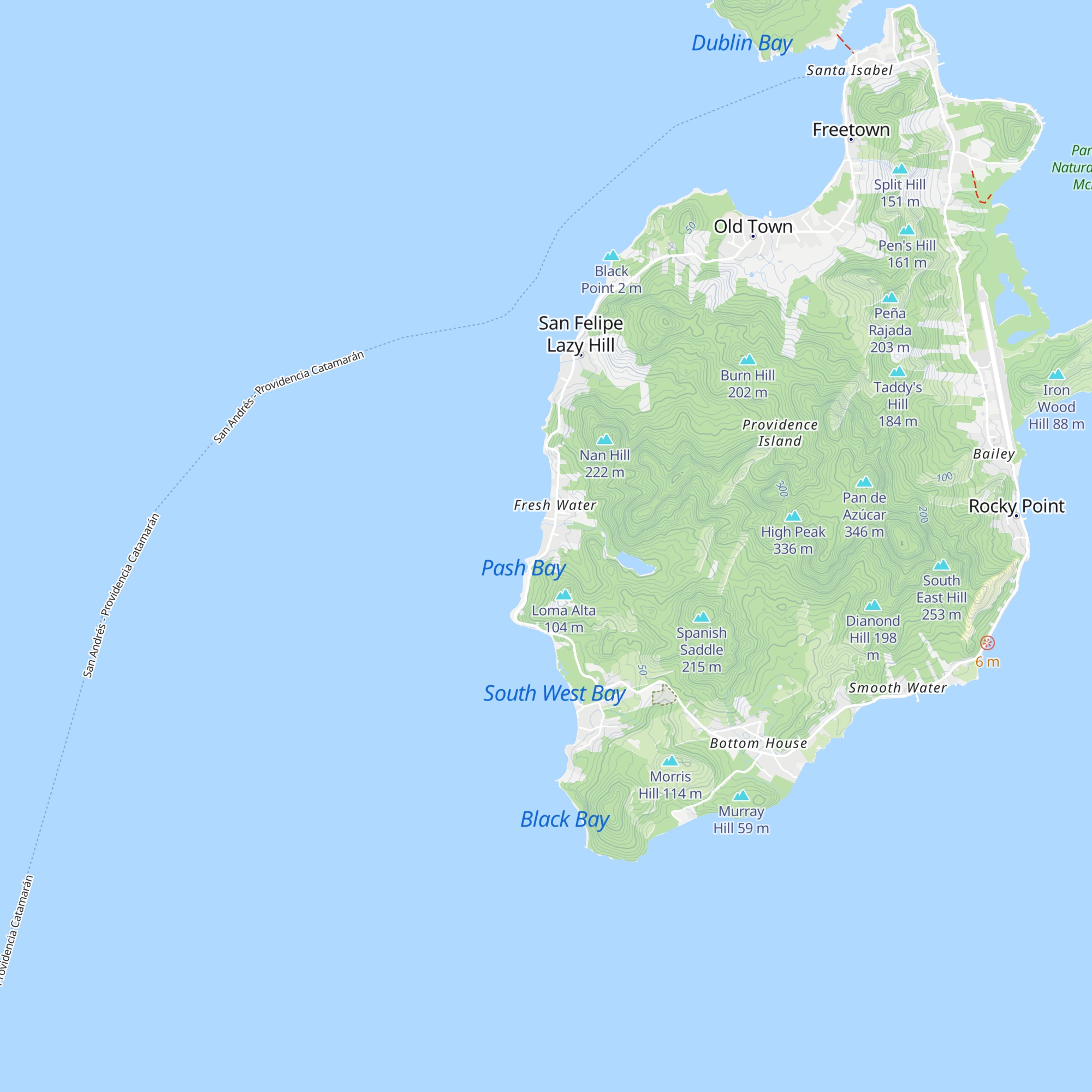 Cabañas el Recreo map