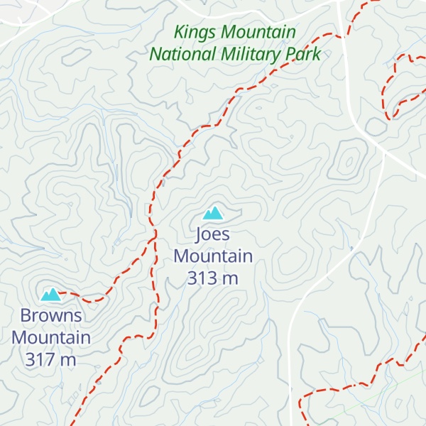 Map of Joes Mountain
