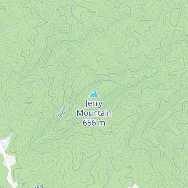 Map of Jerry Mountain