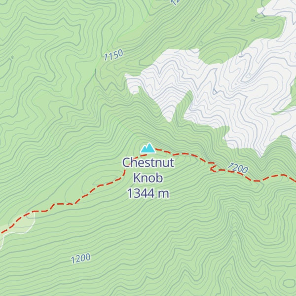 Map of Chestnut Knob