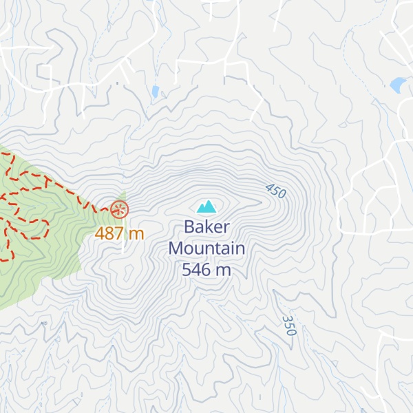 Map of Baker Mountain