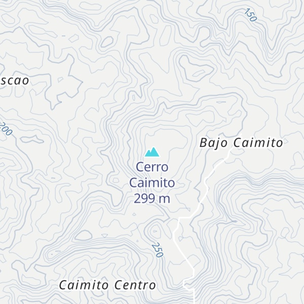 Map of Cerro Caimito