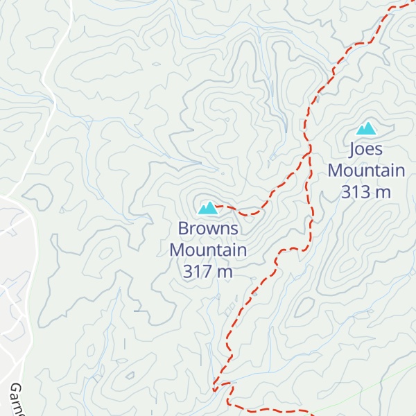 Map of Browns Mountain