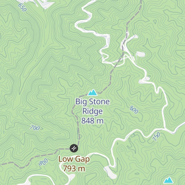 Map of Big Stone Ridge