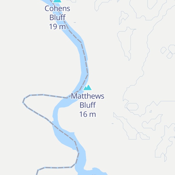 Map of Matthews Bluff