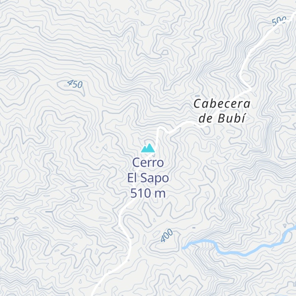 Map of Cerro El Sapo