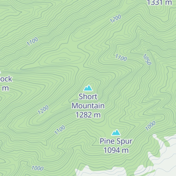 Map of Short Mountain