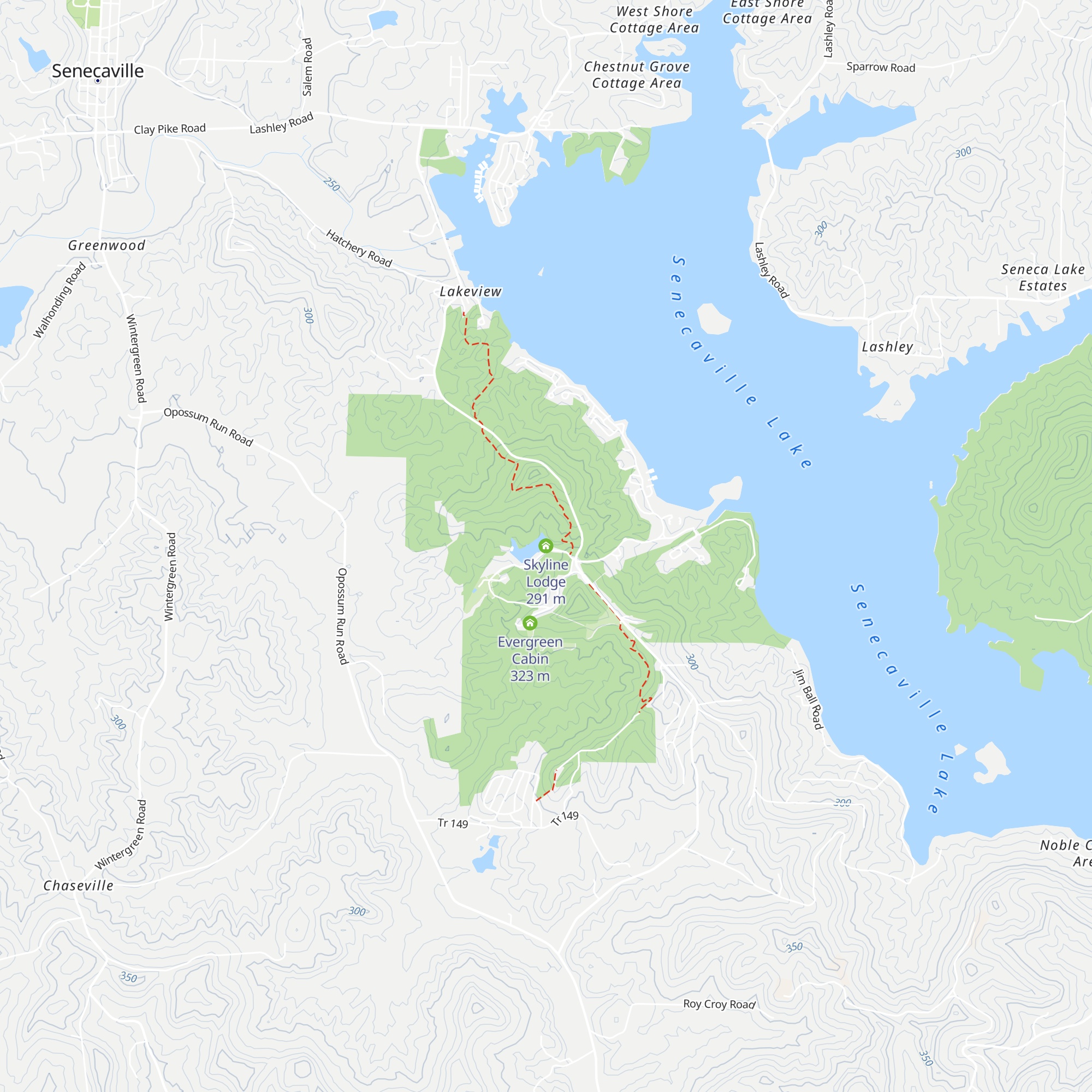 Skyline Lodge map