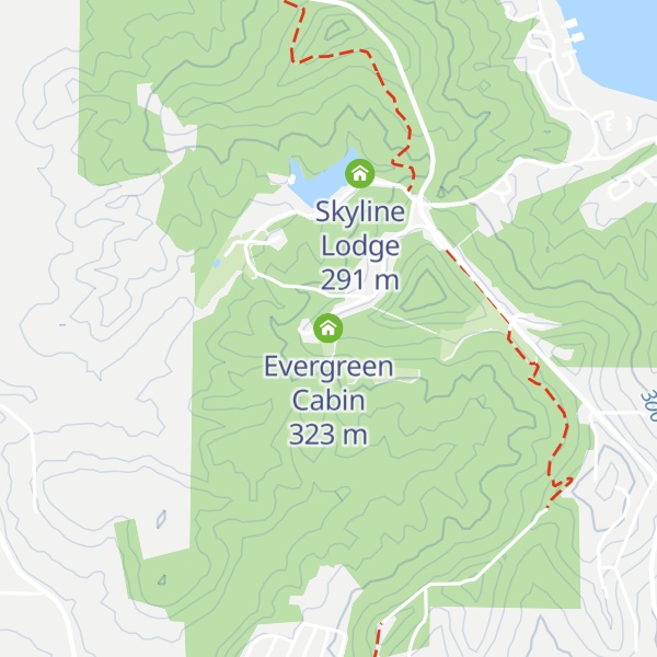 Map of Evergreen Cabin