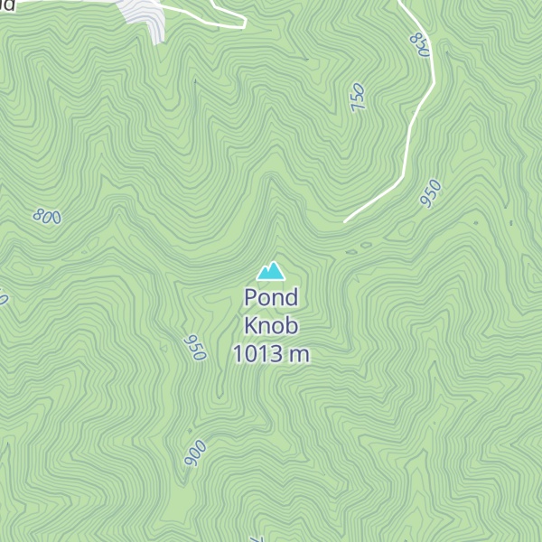 Map of Pond Knob