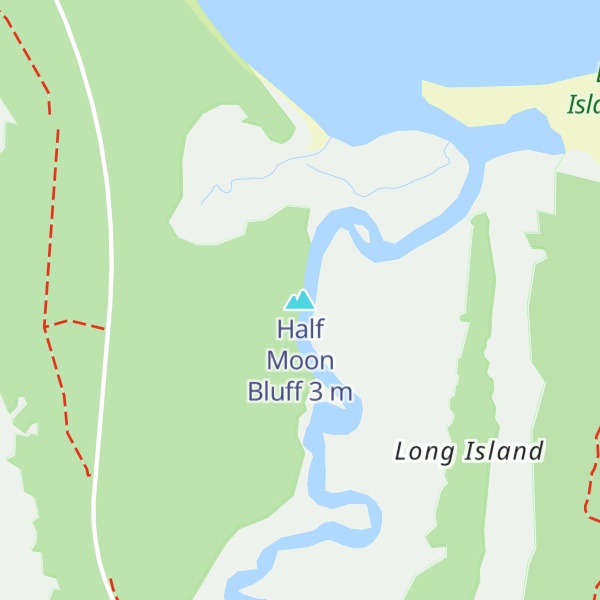 Map of Half Moon Bluff