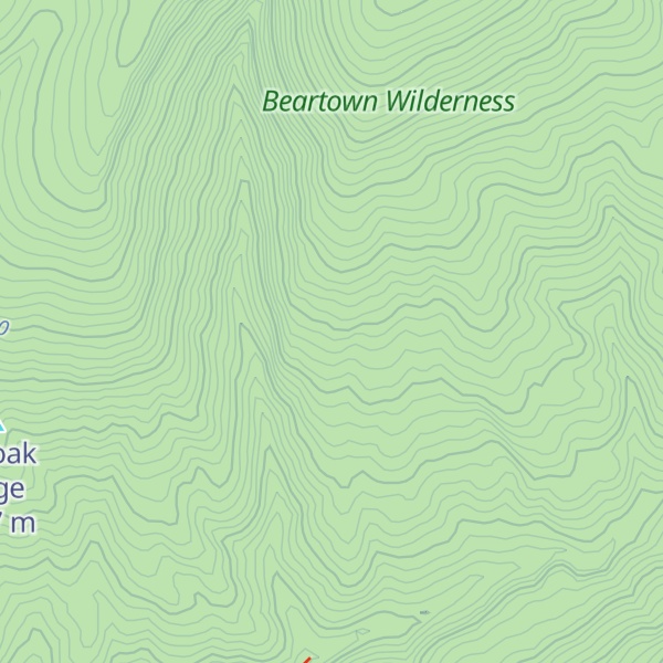 Map of Beartown Ridge
