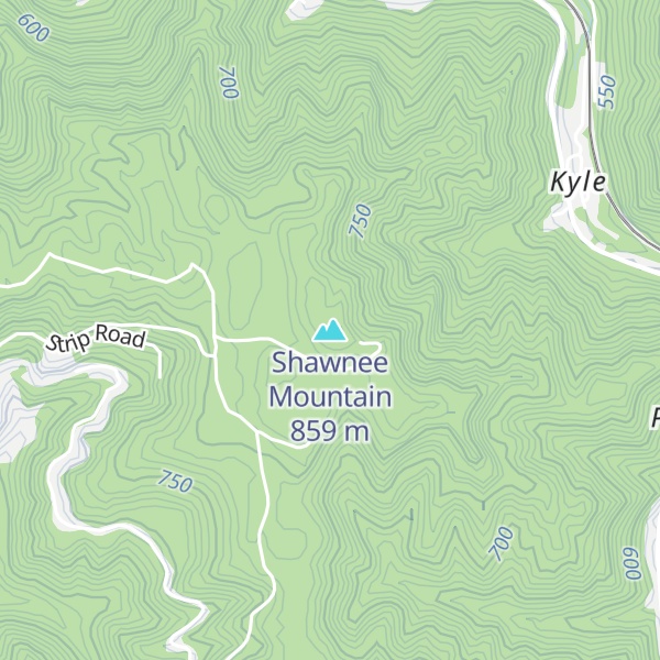 Map of Shawnee Mountain