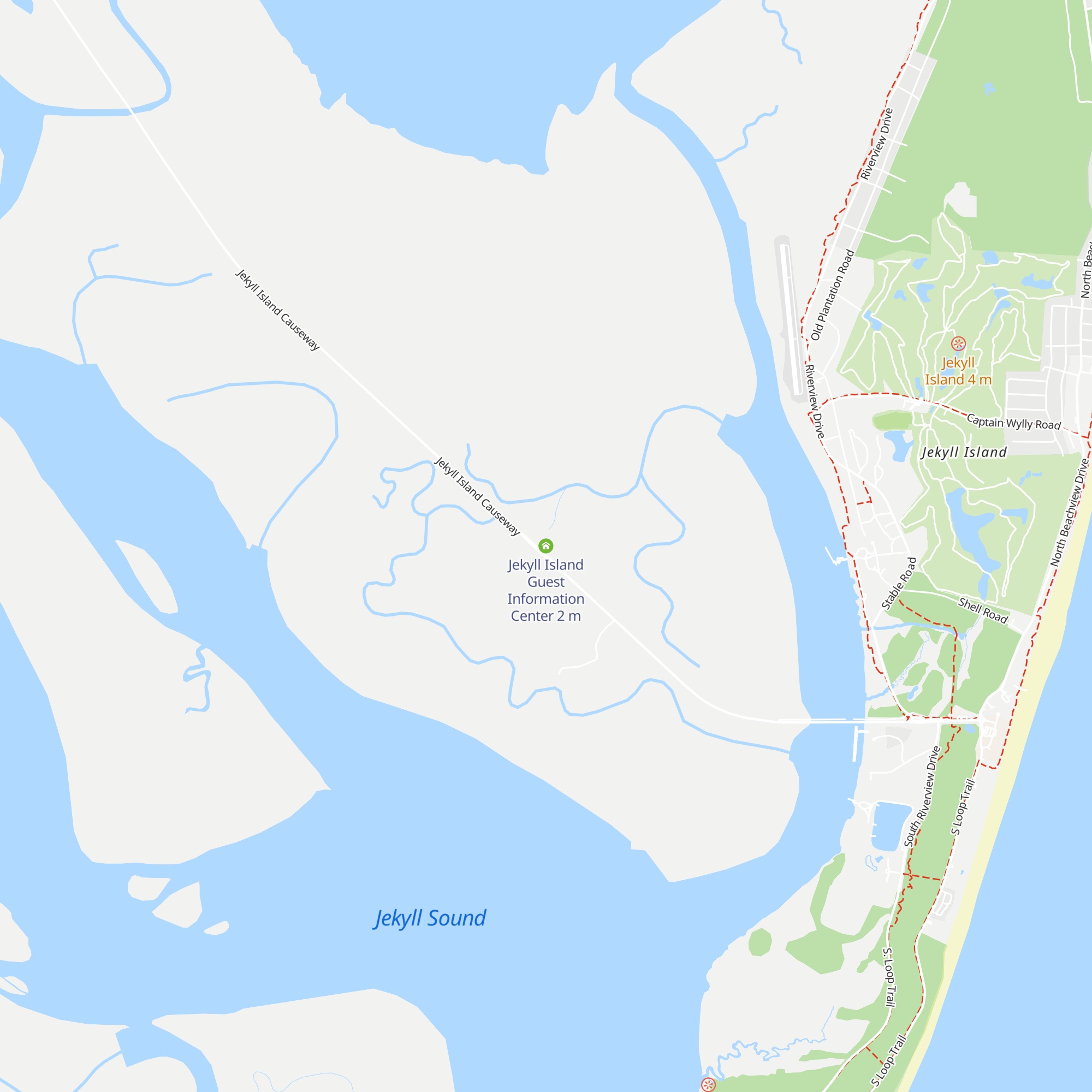 Jekyll Island Guest Information Center map