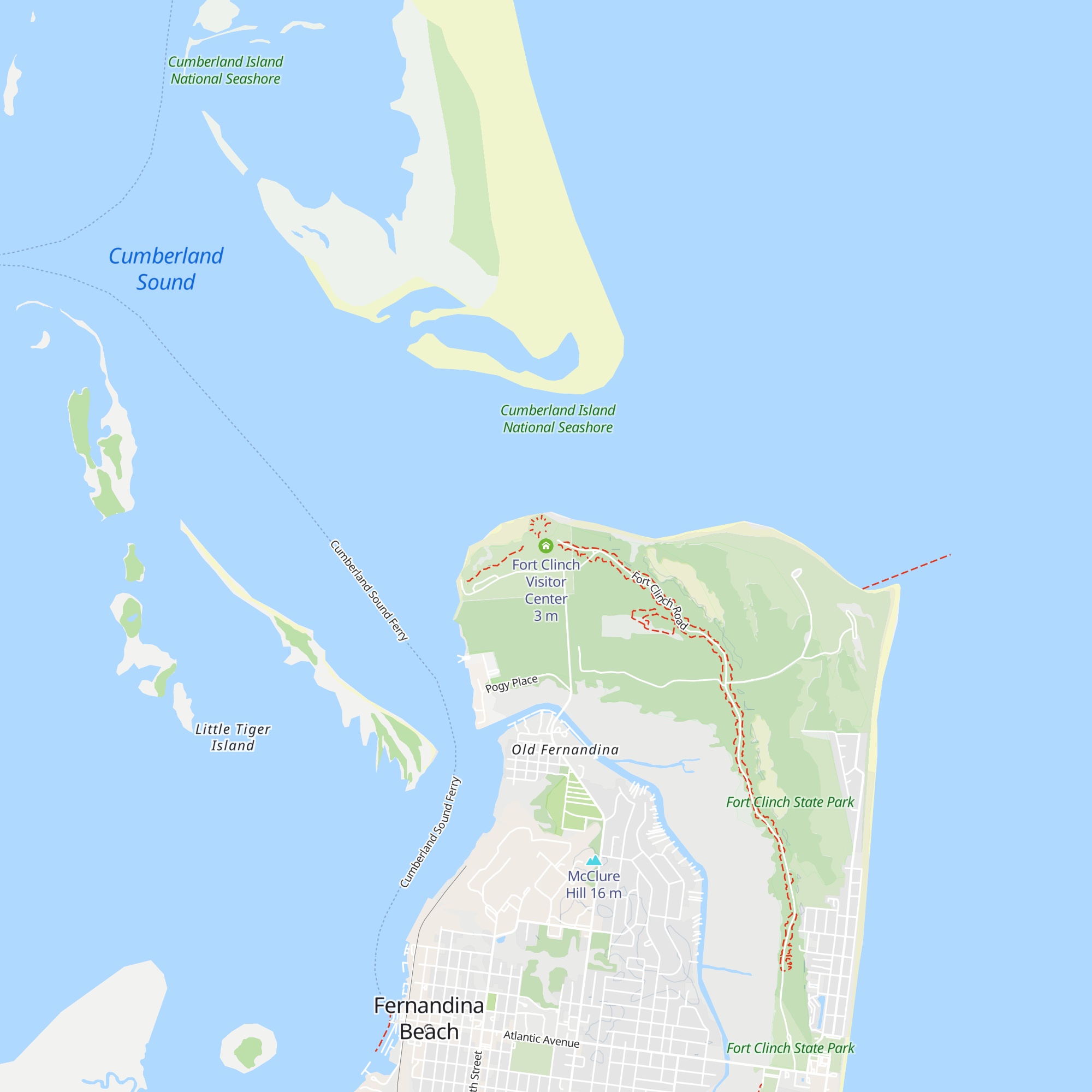 Fort Clinch Visitor Center map