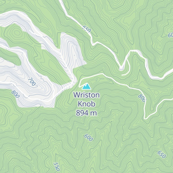 Map of Wriston Knob