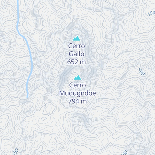 Map of Cerro Mudugndoe
