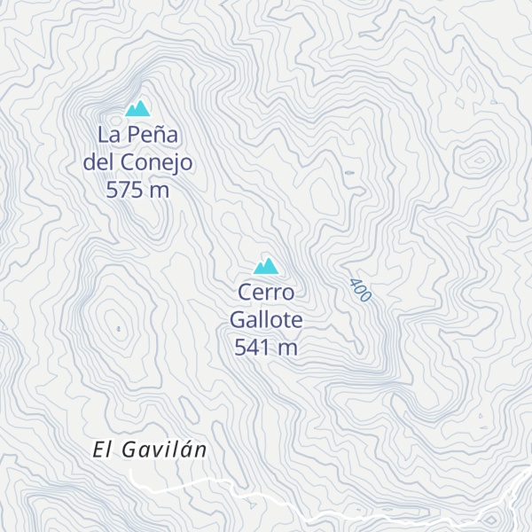 Map of Cerro Gallote
