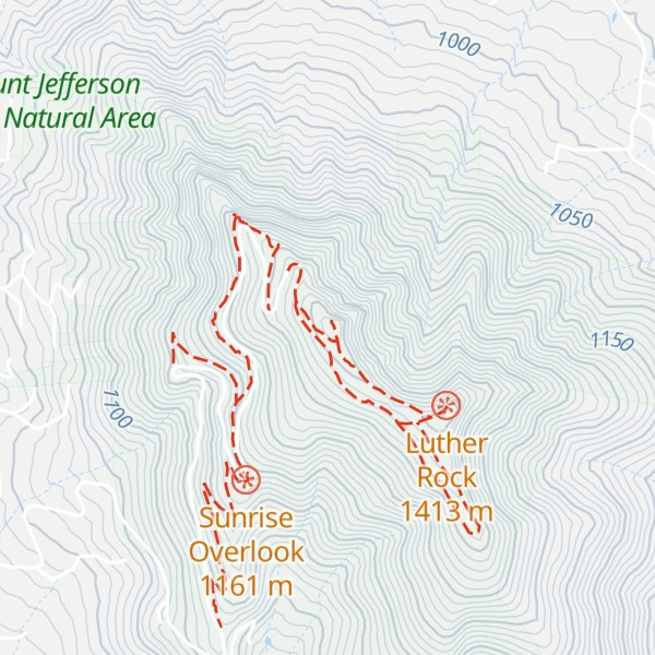 Map of Mount Jefferson