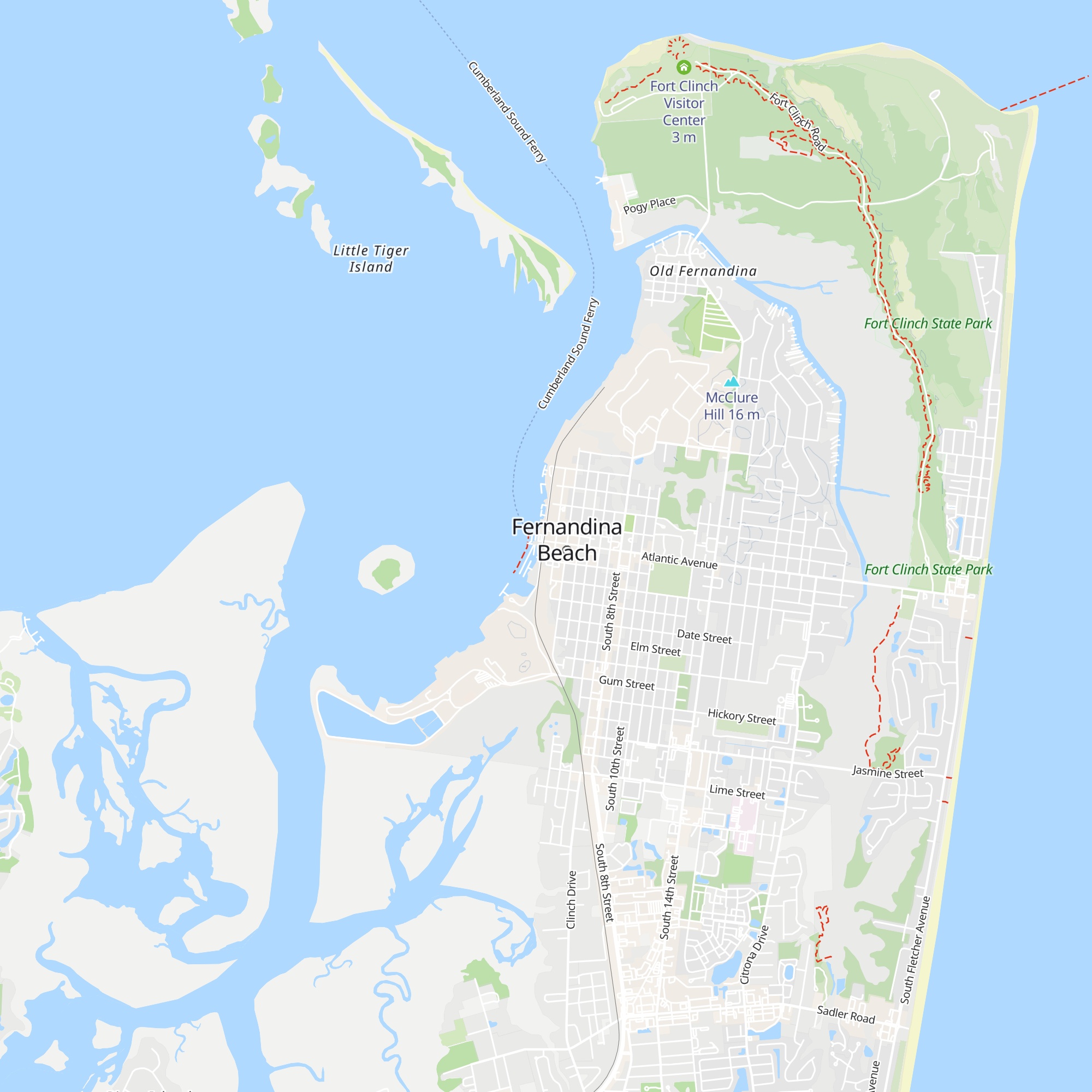 Amelia Island Convention and Visitors Bureau & Welcome Center map
