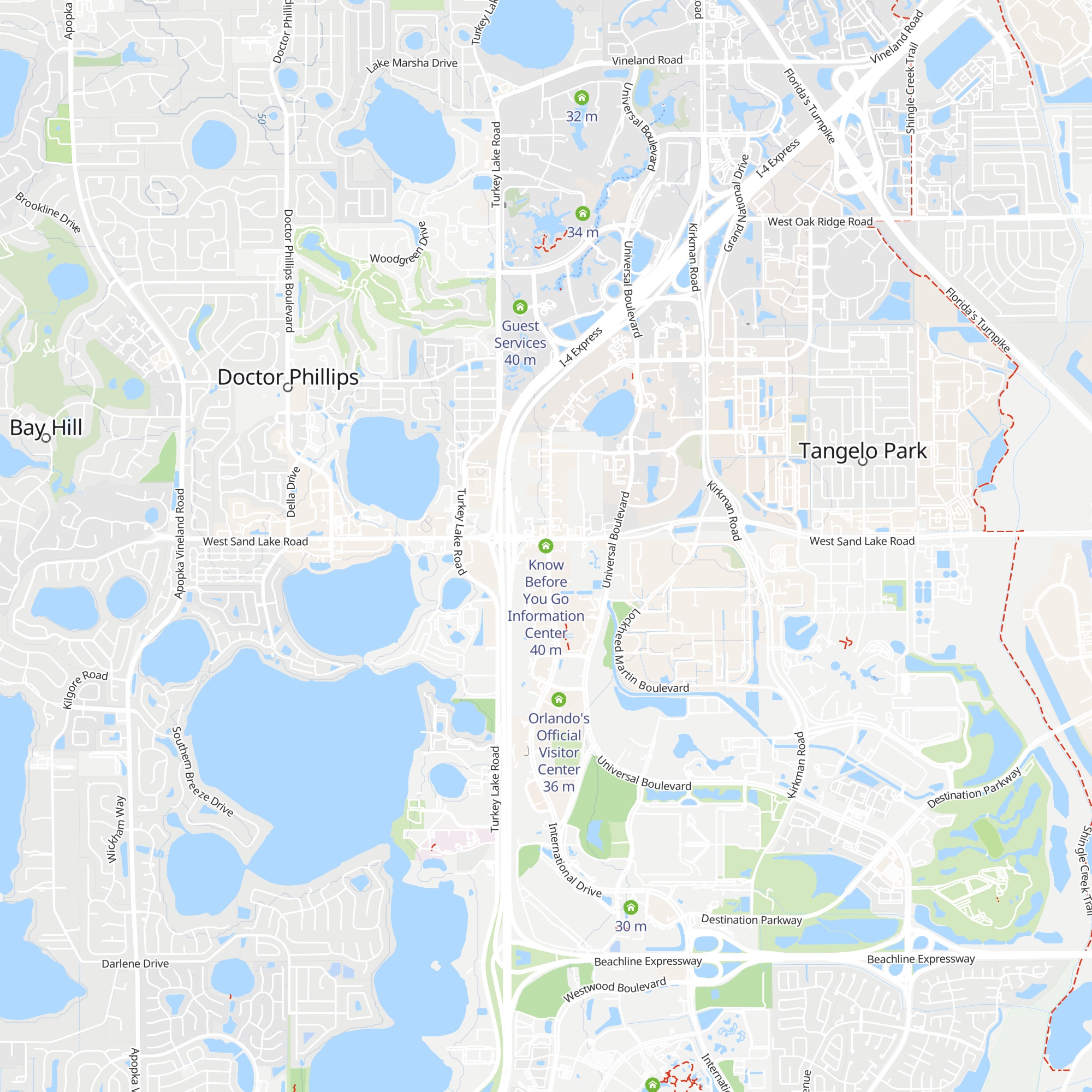 Know Before You Go Information Center map