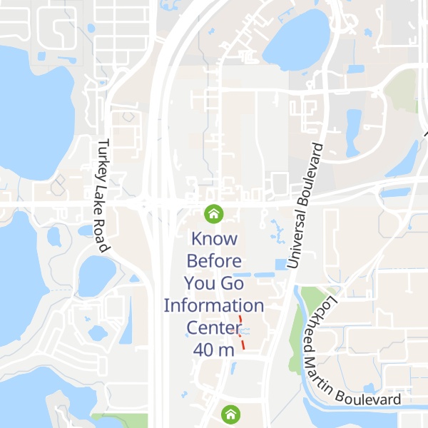 Map of Know Before You Go Information Center