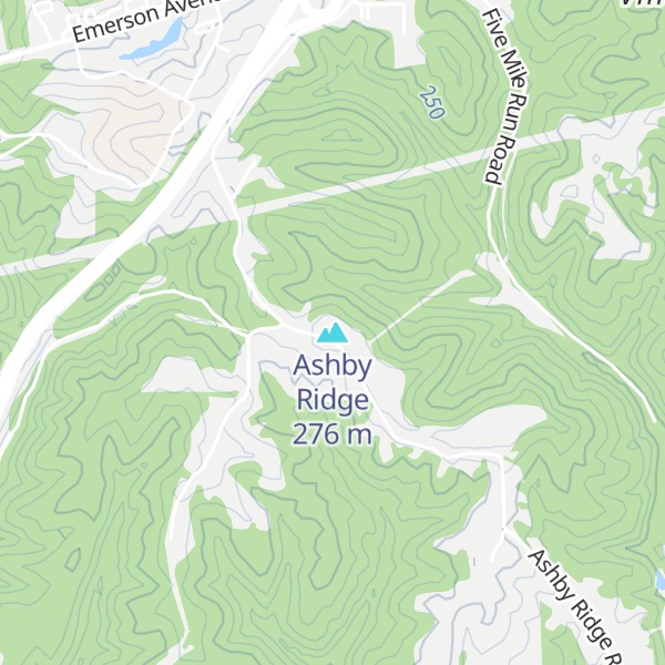 Map of Ashby Ridge