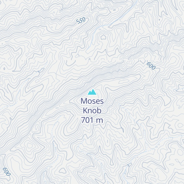 Map of Moses Knob