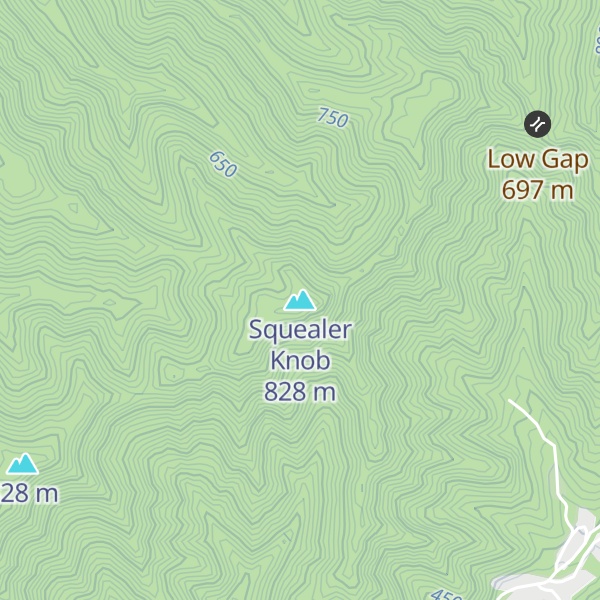 Map of Squealer Knob