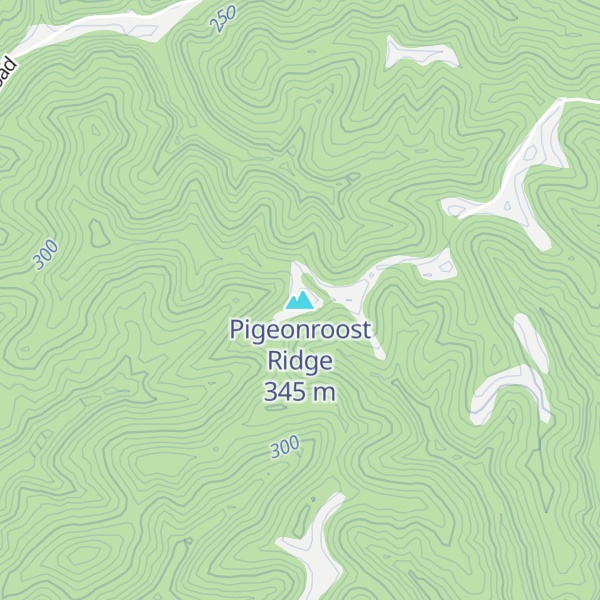 Map of Pigeonroost Ridge