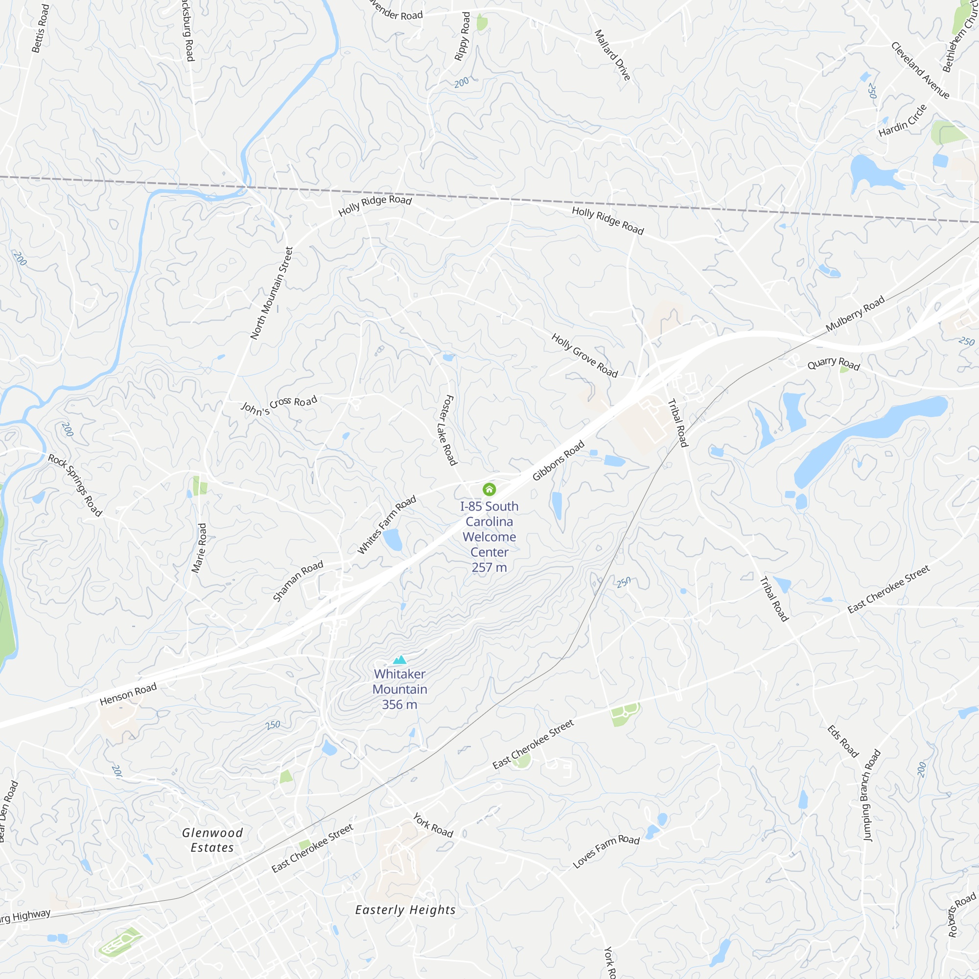 I-85 South Carolina Welcome Center map