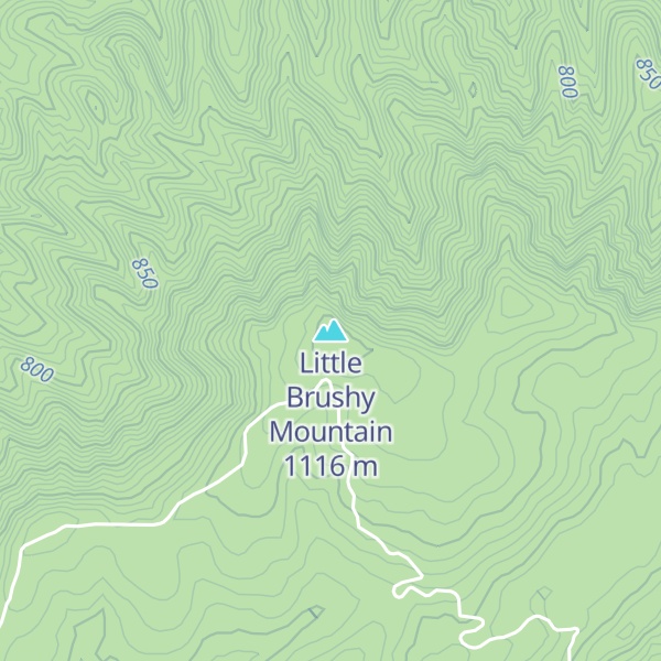 Map of Little Brushy Mountain
