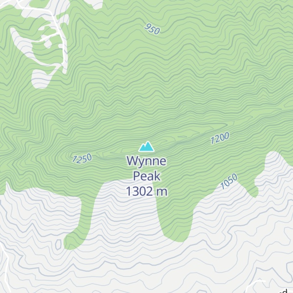 Map of Wynne Peak
