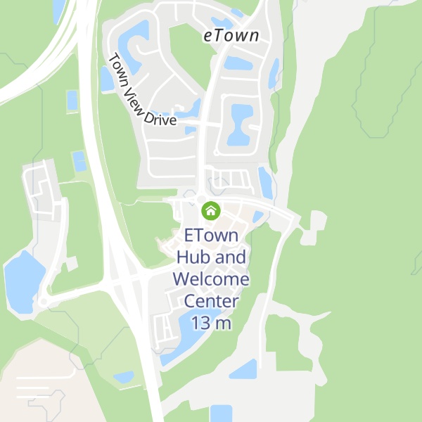 Map of ETown Hub and Welcome Center