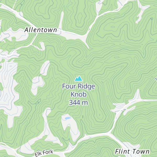 Map of Four Ridge Knob