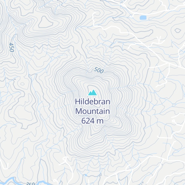 Map of Hildebran Mountain