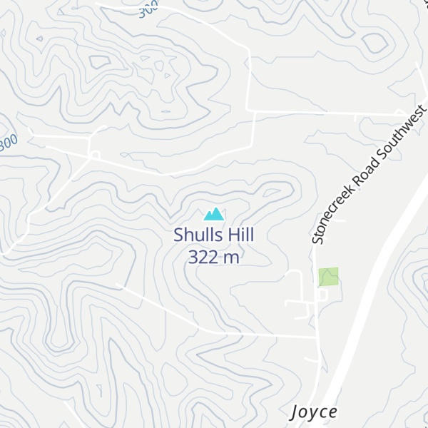 Map of Shulls Hill