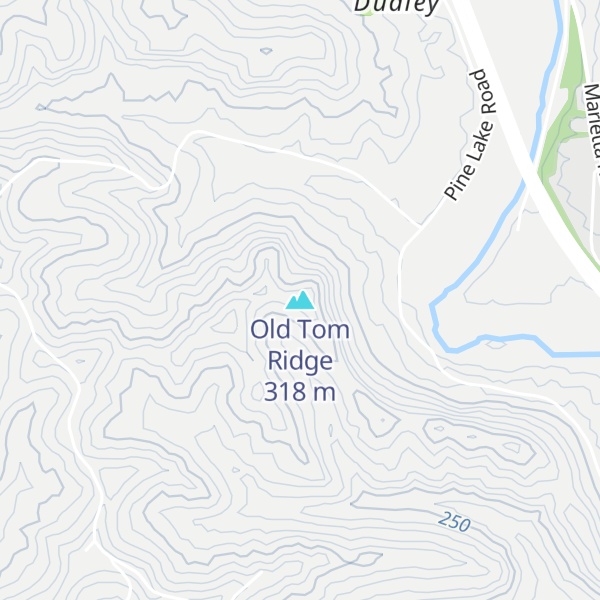 Map of Old Tom Ridge