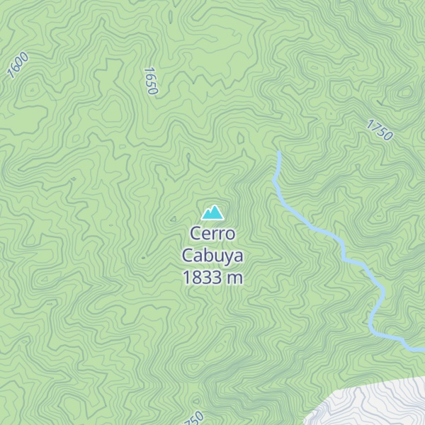 Map of Cerro Cabuya